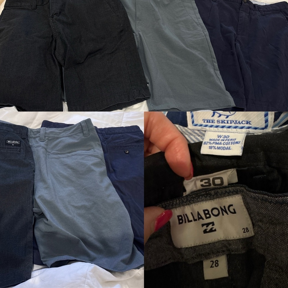 Billabong Boys' Black, Gray and Navy Shorts Trio